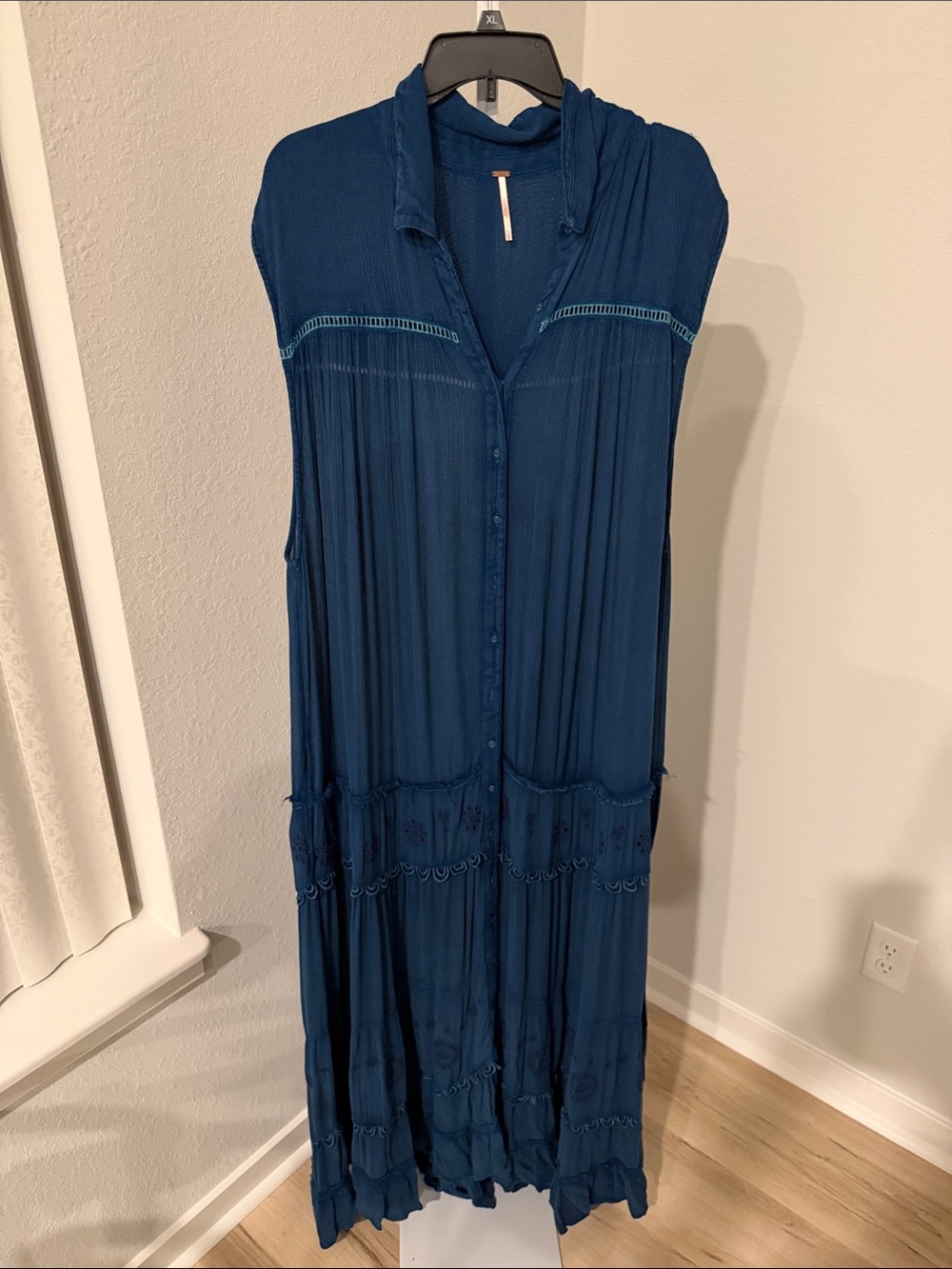 Free People Teal Blue Maxi Dress